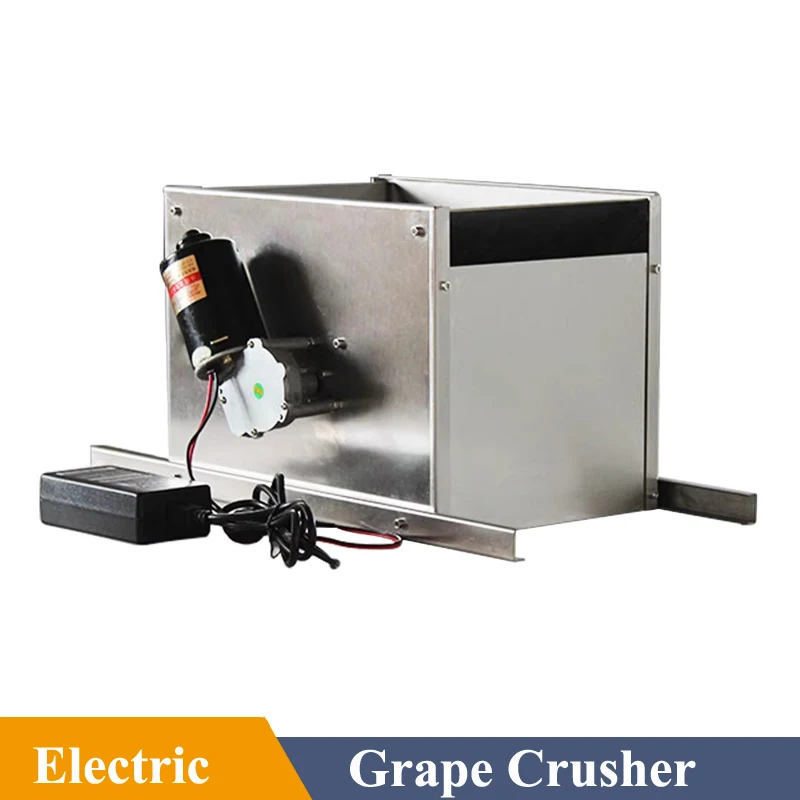 180R/Min Wine Processing Electric Grape Crusher Destemmer Separator Mulberry Strawberry Cherry Apple Pear Crushing Machine