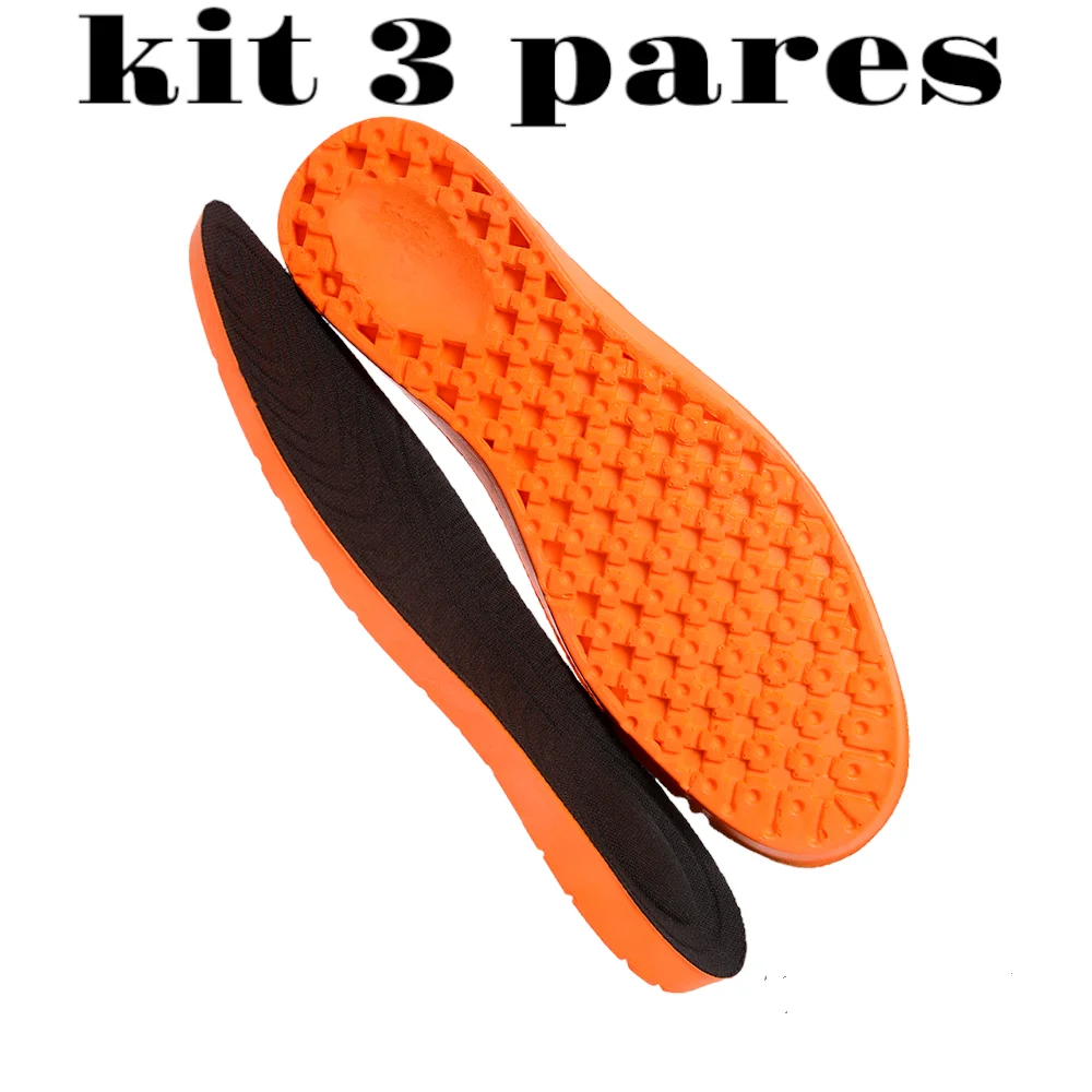 Kit 3 Pairs Soft and Comfortable Orthopaedic P.U Gel Insole Ideal for Feet Sent