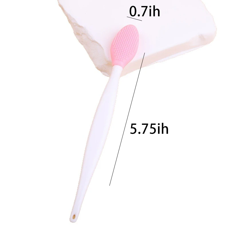 Paquete de 2 cepillos para limpiar los poros: cerdas de silicona, para nariz, barbilla, frente, exfoliación suave, impermeable, fácil limpieza (negro/azul