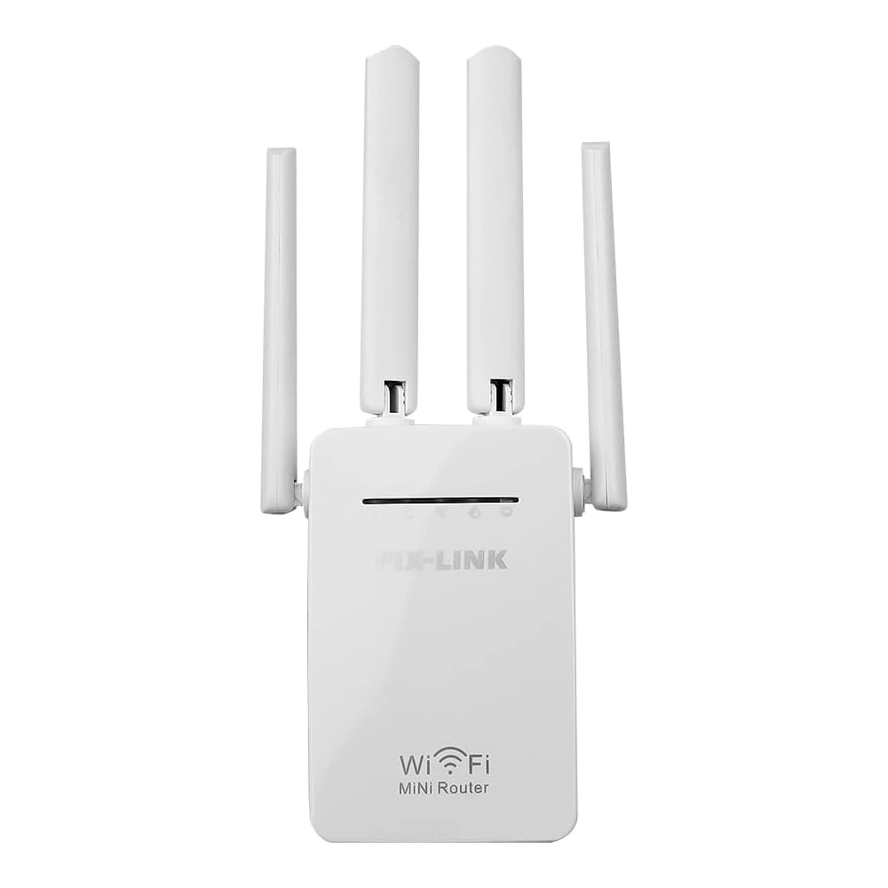 WiFi amplifier 1200Mbps WiFi extender dual frequency 5ghz and 2,4ghz WiFi repeater with 4 antennas WiFi intensifier WPS button easy configuration Compatible with all Router (white)