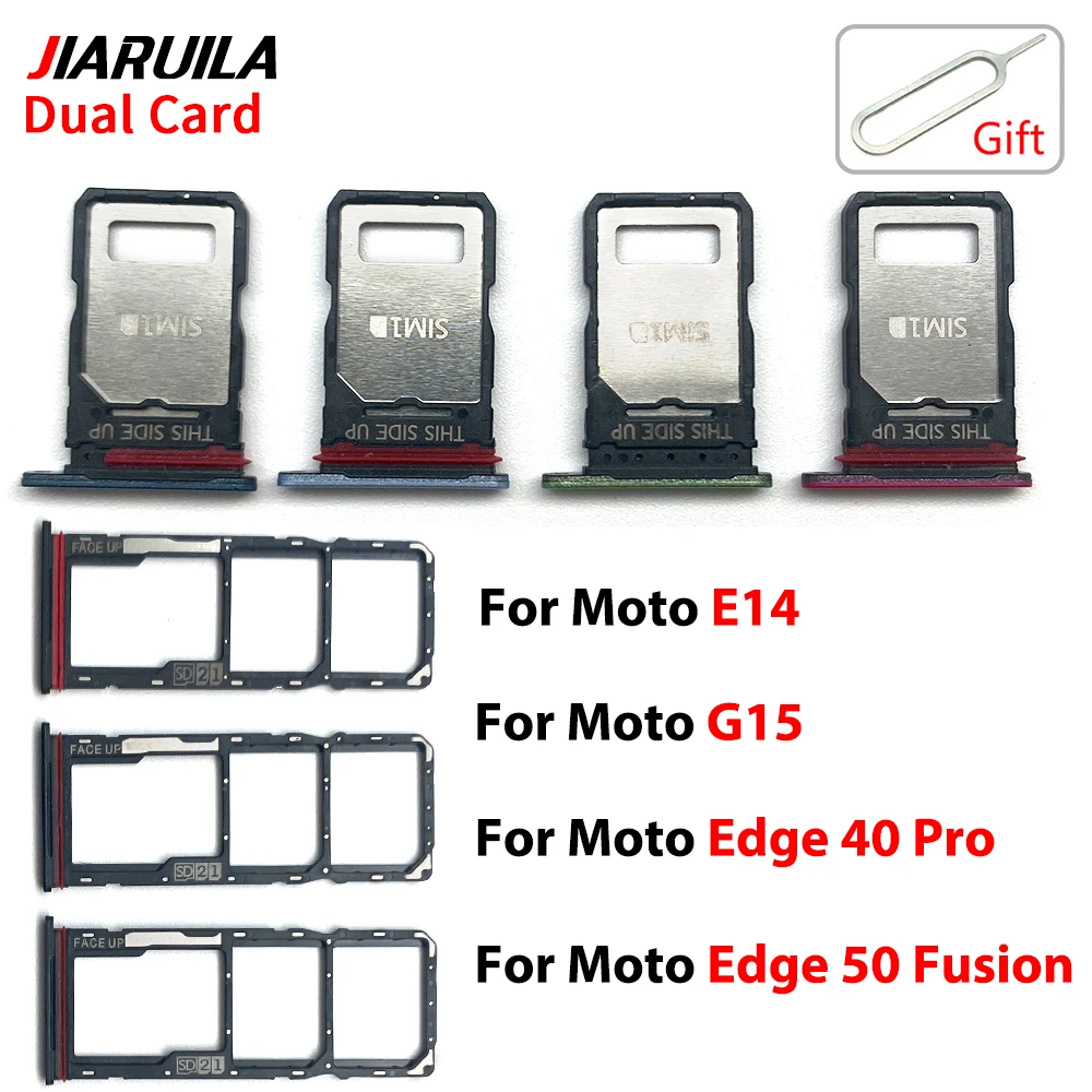 For Moto G15 E15 Edge 50 Fusion Edge 40 Pro SIM Card Tray Phone