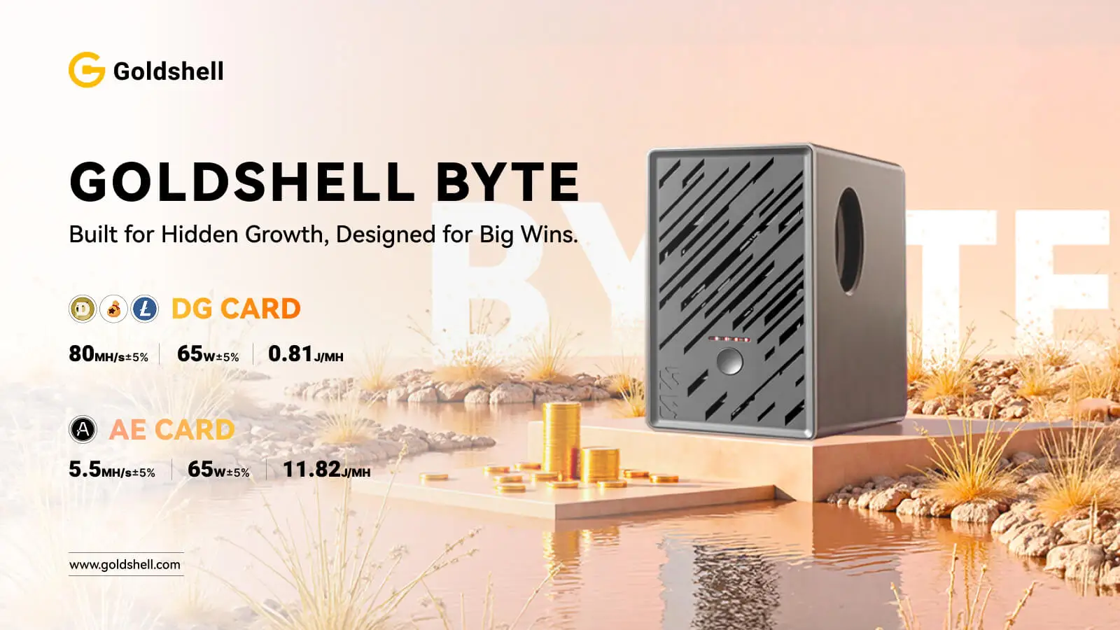 

Jingle Mining Goldshell BYTE ALEO & DOGE Coin Miner Wi-Fi AE CARD DOGE CARD In Stock