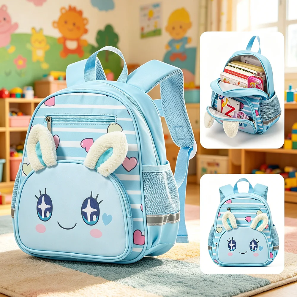 

Backpack Kindergarten Girls Boys Children's Backpack Girl Cartoon Mimi Smchool Bag，3-6 Years Old Kindergarten School Backpacks