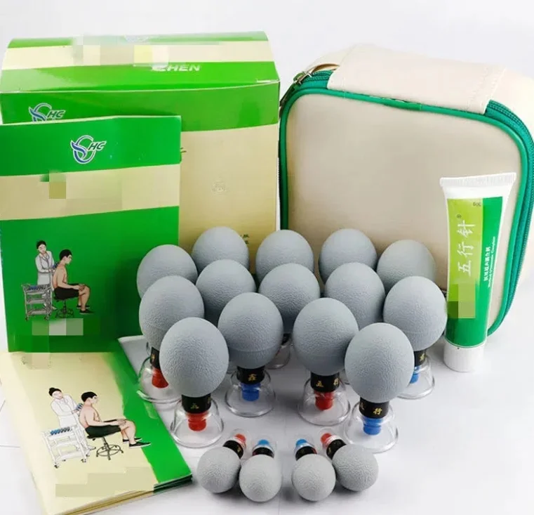 8/12/18 Blikjes Vijf Elementen Naald Magnetische Therapie Pot Magnetische Moxibustion Magnetische Naald Negatieve Druk Cupping - afbeelding 2