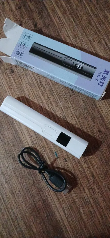 Rechargeable Mini UV LED Nail Lamp with Smart Display Portable Fast-Drying Nail Dryer Stand for Manicure Removable Desk UV Light photo review