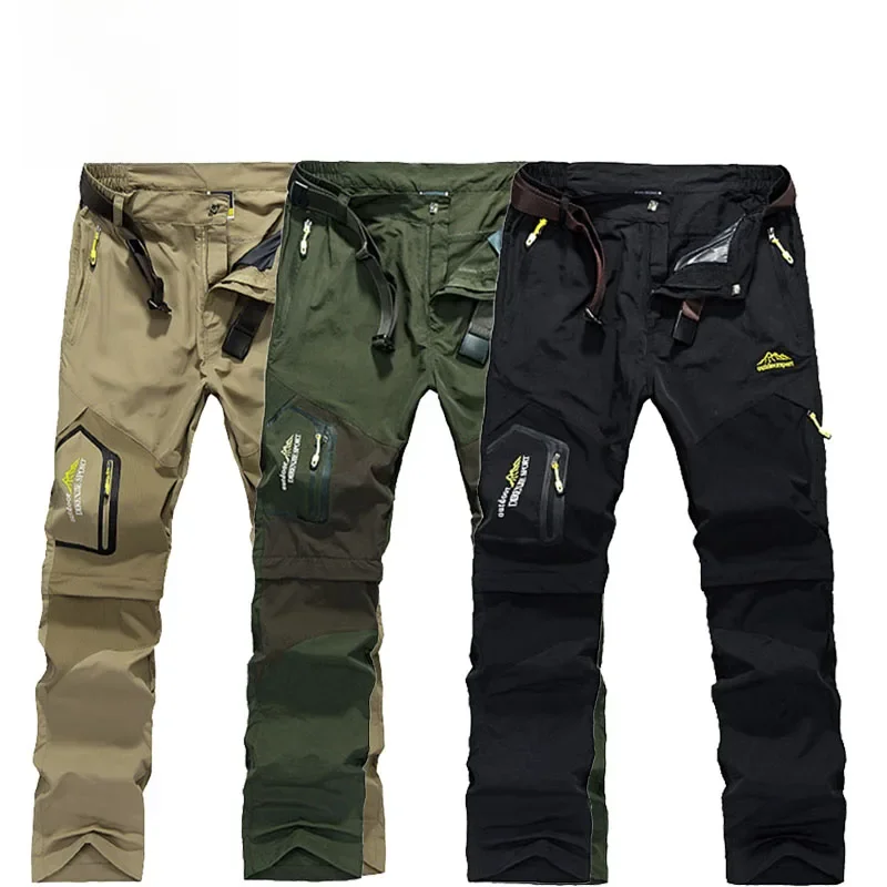 NUONEKO szybkoschnące odpinane spodnie turystyczne Outdoor 6XL męskie letnie oddychające spodenki męskie górskie spodnie trekkingowe Camping PN09 — zdjęcie 2
