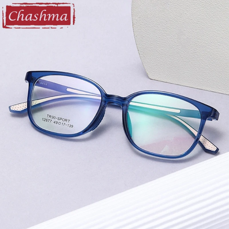 Chashma Prescription Glasses 49 mm TR90 Style Men Women Spectacles for Recipe Eyewear Anti Blue Block Myopia Eyeglasses Frames