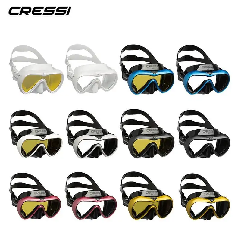 Cressi A1 Anti-Fog Diving Mask Professional Scuba Snorkeling Mask Silicone Dive Gaggles with Lens Coating for Men & Women