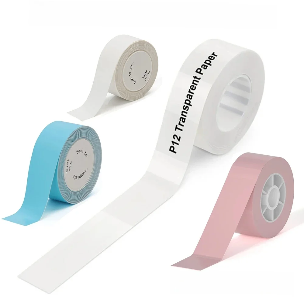 Phomemo D30 Etikettenpapier in kontinuierlicher Farbe, 15 mm x 7 m, kompatibel mit D30 D35 Q30, Etikettendrucker, Thermodruck, tintenlos und sauber