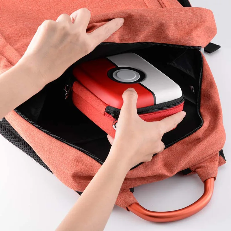 حقيبة تخزين اللون الأحمر الأبيض للحصول على بطاقة الألعاب مقاوم للماء الغبار ل PTCG علبة كرتون الحال بالنسبة ل كزة الكرة نمط مواد ايفا