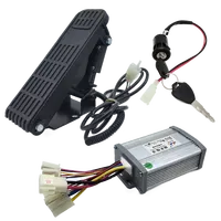 12V 24V 36V 48V 250W 350W 500W 800W 1000W Electric Bike Brush Speed Motor Controller Kit with Throttle Pedal