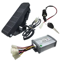 12V 24V 36V 48V 250W 350W 500W 800W 1000W Electric Bike Brush Speed Motor Controller Kit with Throttle Pedal