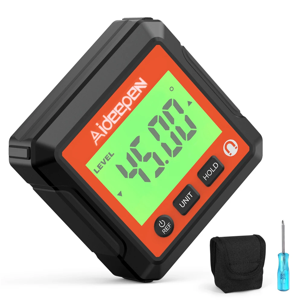 Digital Level Box Protractor Angle Finder 90 Degree Digital Protractor Angle Measure Inclinometer with Magnetic Based Backlight