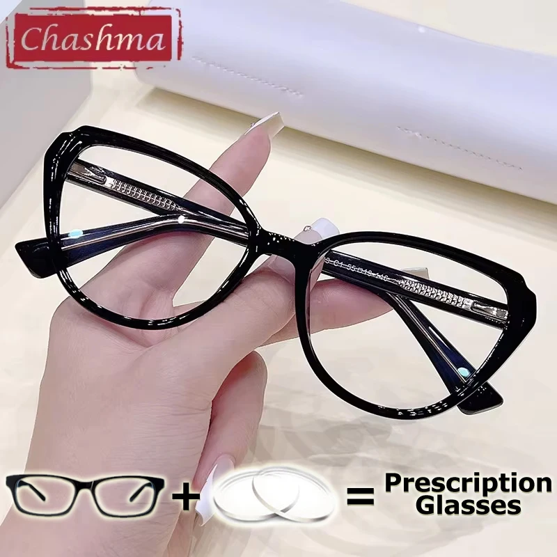 

Chashma Prescription Glasses Myopia Lenses Spring Hinge Optical Recipe Reading Eyeglasses Frames Cat Eye Eyewear Women Spectacle