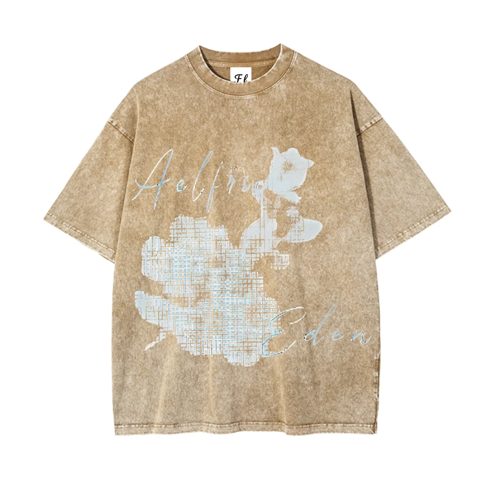 Einzigartiges Blumen-Grafik-T-Shirt, übergroßes, lässiges Kurzarm-T-Shirt für Damen und Herren, modisches Vintage-gewaschenes Design, bequemes weiches Oberteil