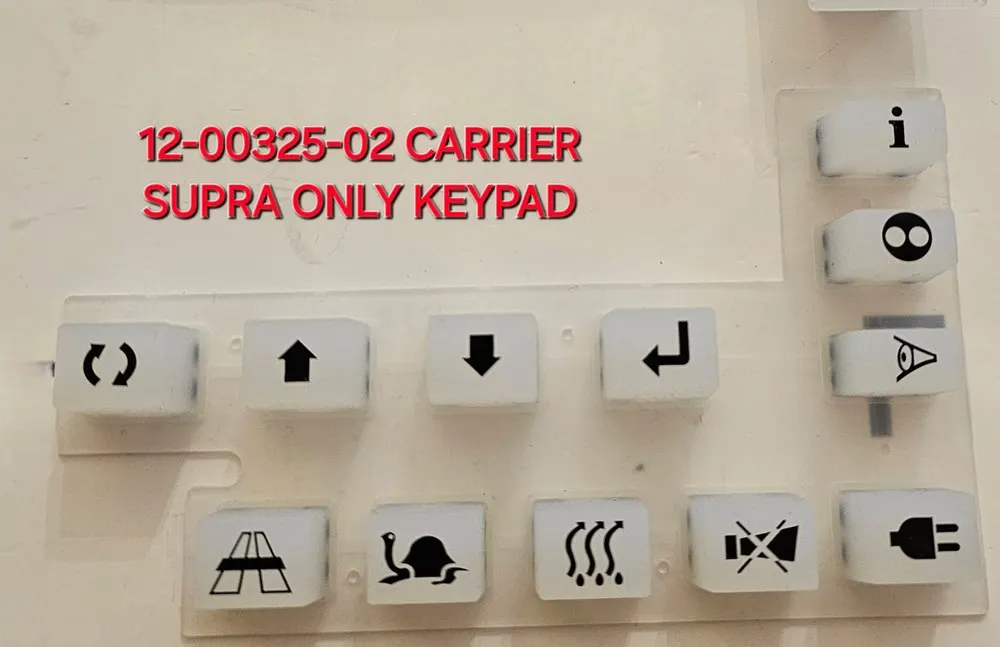 TRP 12-00325-02 KEYPAD FOR CARRIER SUPRA CAB CONTROLLER ONLY KEYPAD