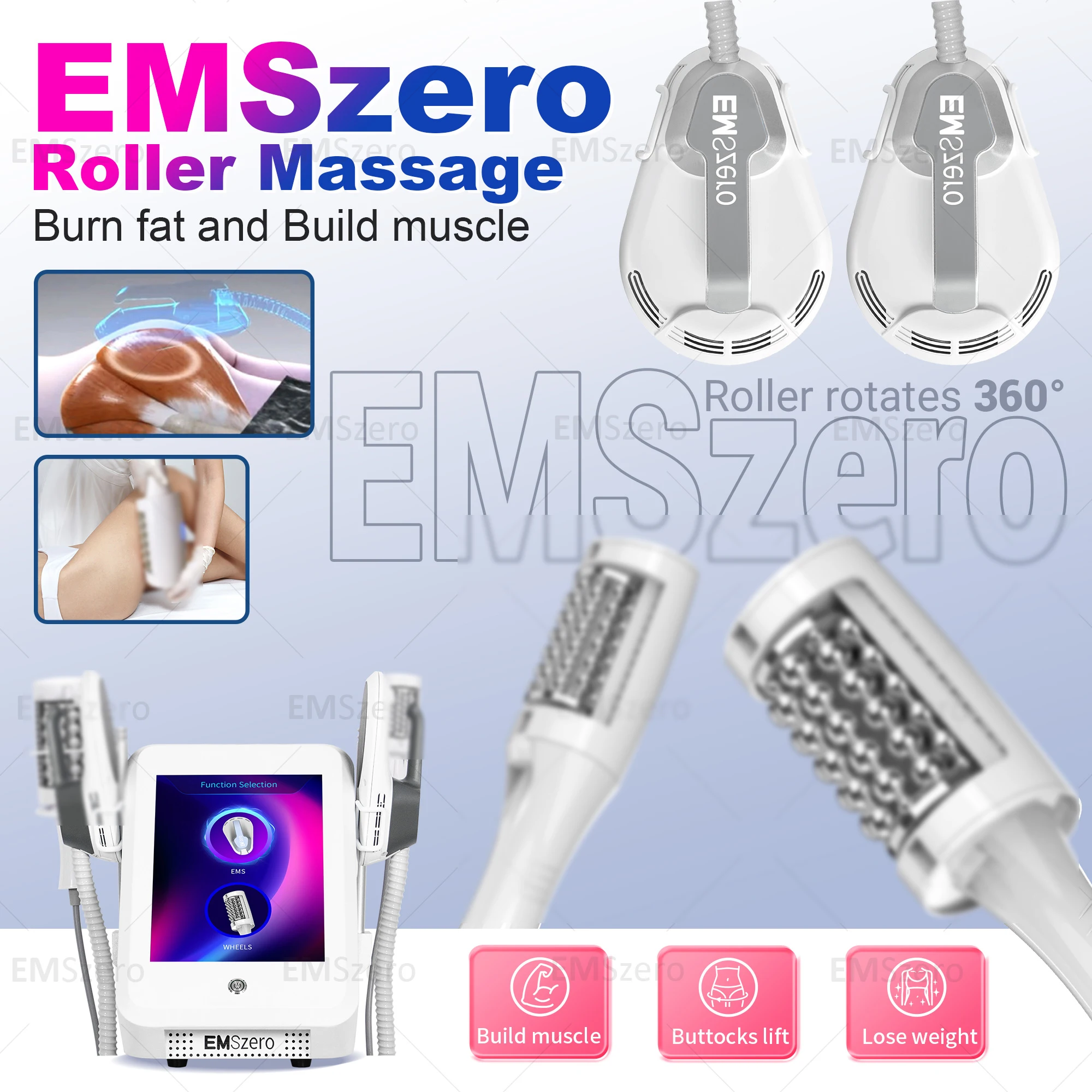 2 in 1 Inner Ball EMSZERO Machine 2 Handles Massage 40K Compression Micro-vibration Vacuum 5D Weight loss Beauty Machine