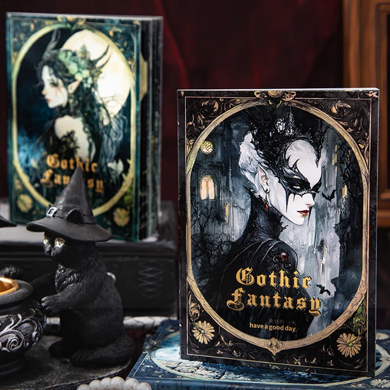 

Mr. Paper 3-Pack Gothic Fantasy Series Dark Theme Background Paper Creative Journal Collage DIY Scrapbook Frame Decorations