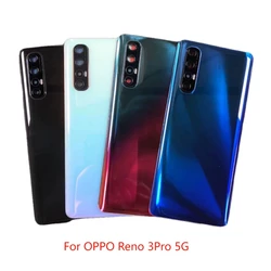 Rear Housing For OPPO Reno 3 Pro 5G PCRM00 CPH2009 Glass Battery Cover Repair Replace Back Door Phone Rear Case With Camera Lens