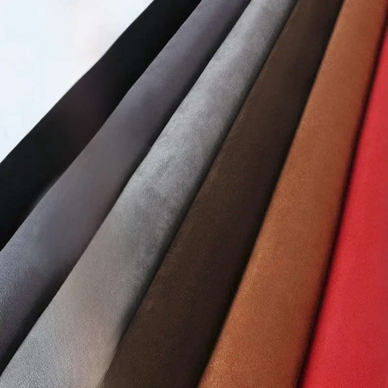 Suede zelfklevende stof zelfklevend synthetisch leer auto-interieur deur fluwelen stoffen sticker faux suède reparatiepatches - afbeelding 2