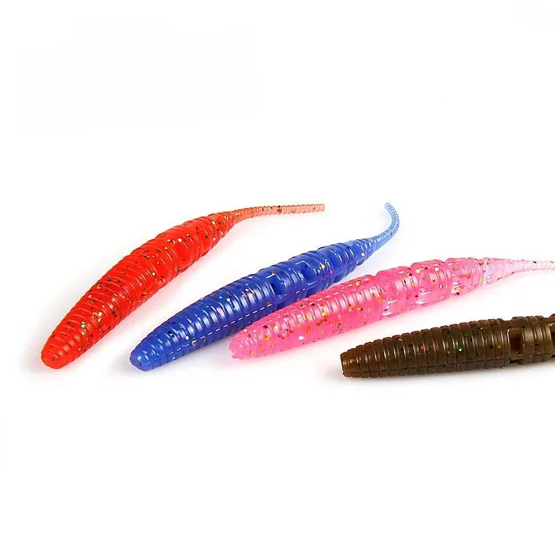 2019 Supercontinent Fishing Soft 9CM/10pcs Worm Lures Ice Fishing Bait Soft Polaris Sinking Lure Pesca Cheap Fishing Tackle — zdjęcie 2