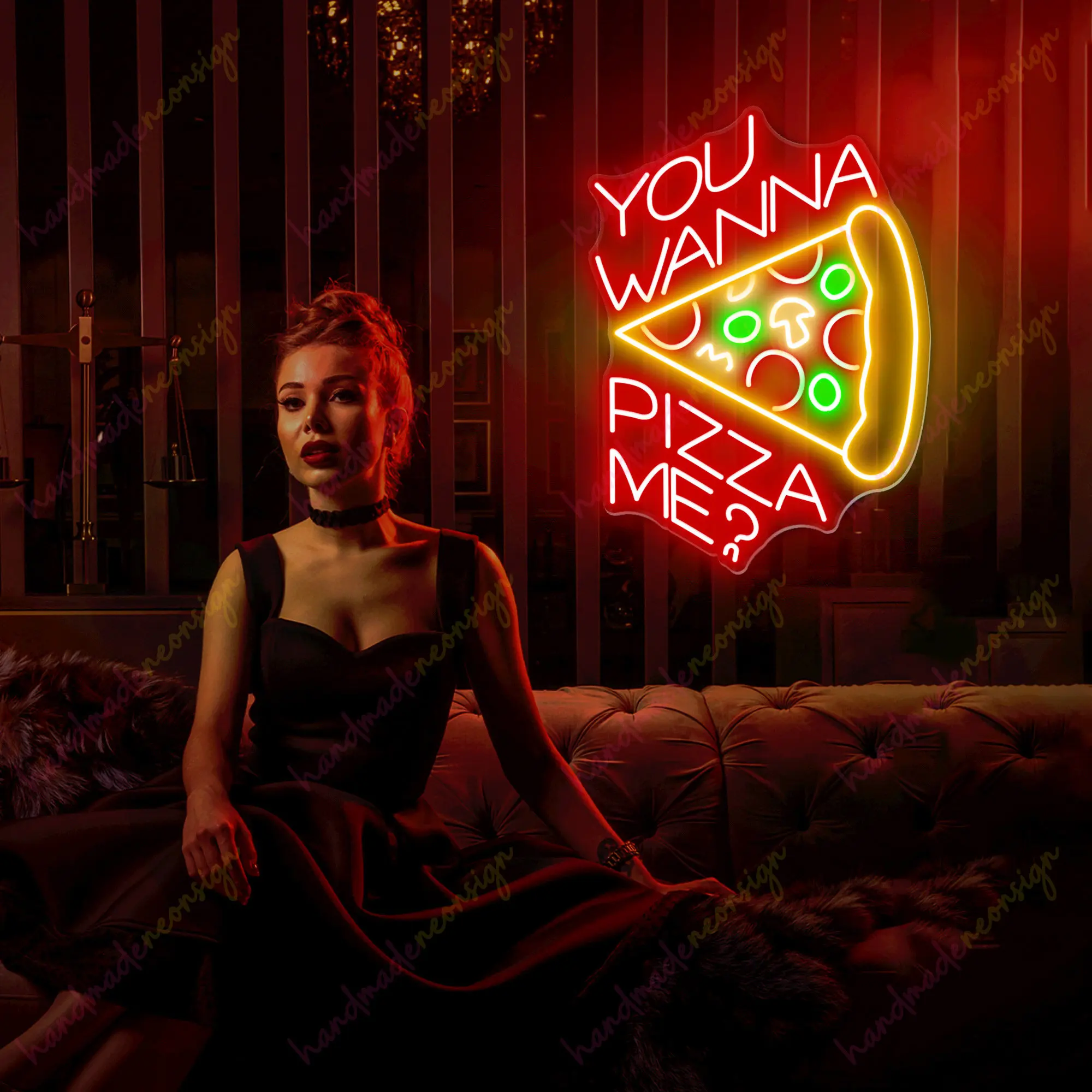 Custom Led Neon Sign You Wanna Pizza Me Sign Wall Decor Personalized Pizza Sign Shop Bar Restaurant  Party Welcome Sign