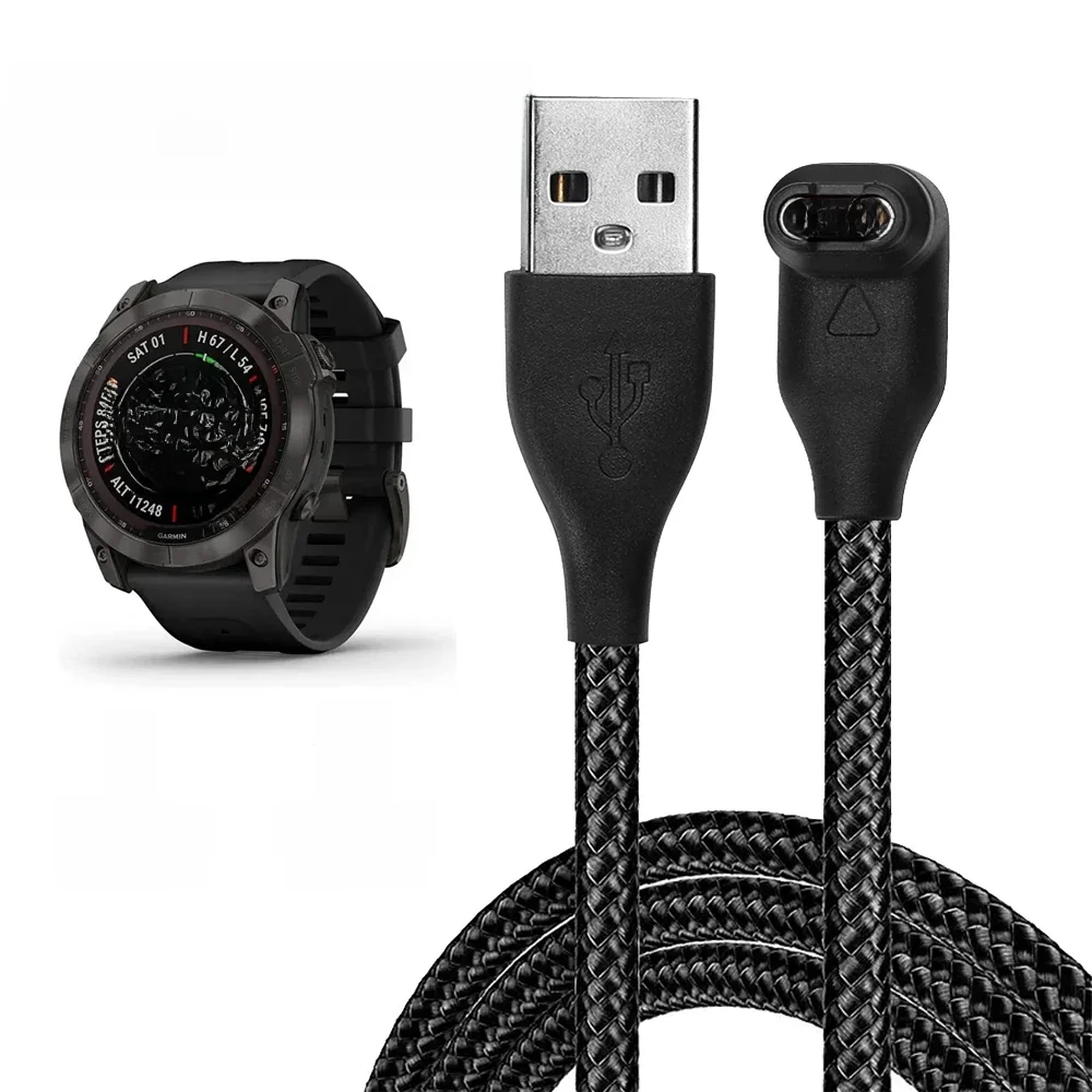Cabo de carregamento USB para Garmin Fenix, cabo de dados, carregador para Garmin Fenix 7, 7S, 7X,