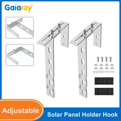 Een set verstelbare houder voor zonnepaneel Houder Haak Fotovoltaïsche paneelbeugel Mount Hook Roestbestendig voor balkon PV-systeeminstallatie