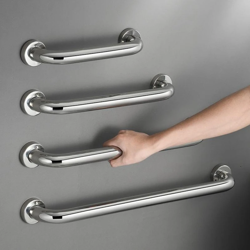 Bathroom Safety Accessories Stainless Steel Toilet Handrail Bar Shower Handle Safety Helping Handle Towel Rack Non-slip Grip