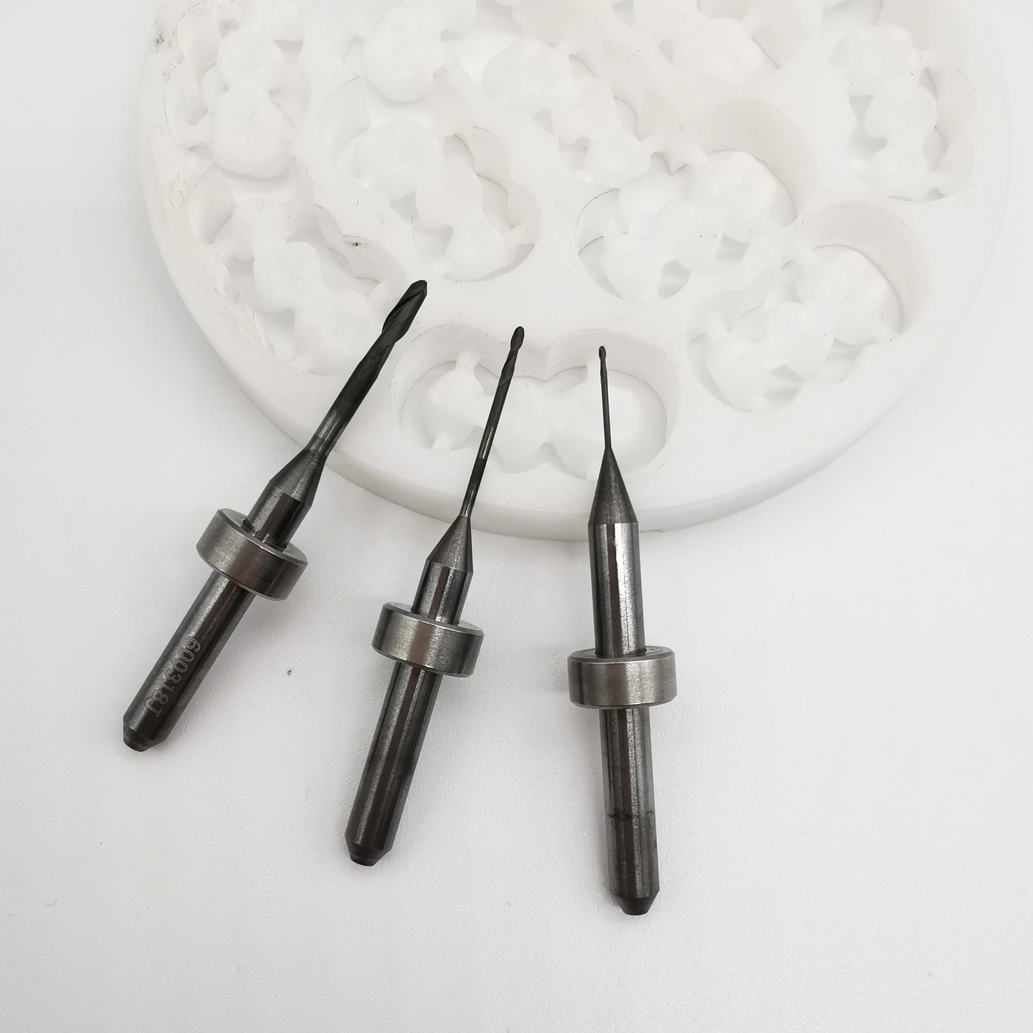 Dental Cad Cam Zirconia Wax PMMA Tungsten Carbide Made Upcera X5 CVD DC DLC SHC Coating Milling Burs