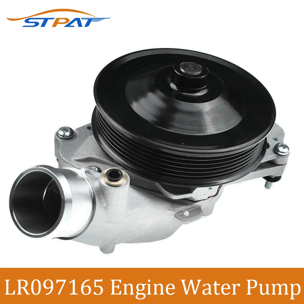 STPAT LR033993 LR097165 3.0L V6 5.0L V8 Engine Water Pump for Discovery LR4 Range Rover Sport Jaguar XF XJ XE XK XJR XFR XKR