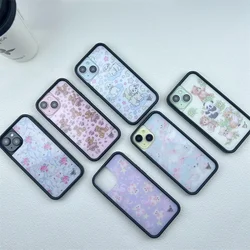 Wildflower Cute cartoon animal for iPhone 13 15 Panda Bear Kitten WF 14 16 plus 17 Pro Max Flower Ribbon Pigeon bow phone case