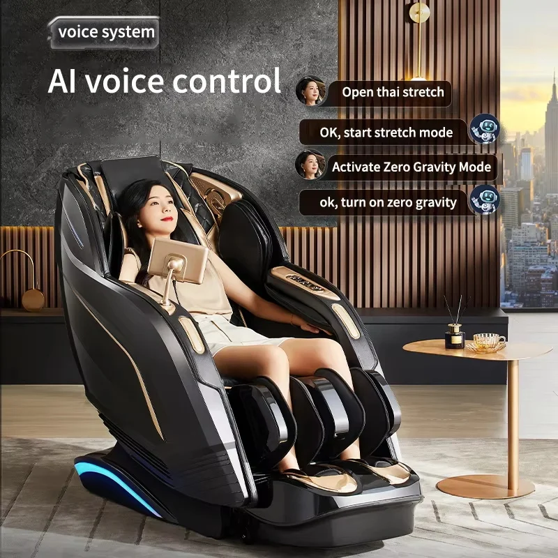 Jinkairui casa cadeira de massagem de gravidade zero elétrica reclinável corpo inteiro tela toque inteligente 4d shiatsu sofá supercar sesign