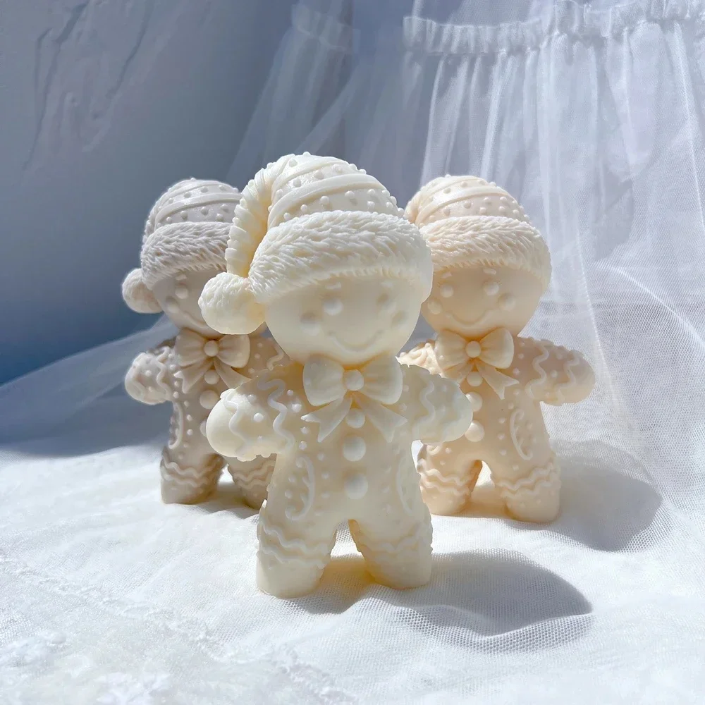 Lebkuchenmann Silikon Kerzenform Weihnachtsdesign Silikonform Weihnachtsschmuck Sojawachs Silikonform Weihnachtsdekoration