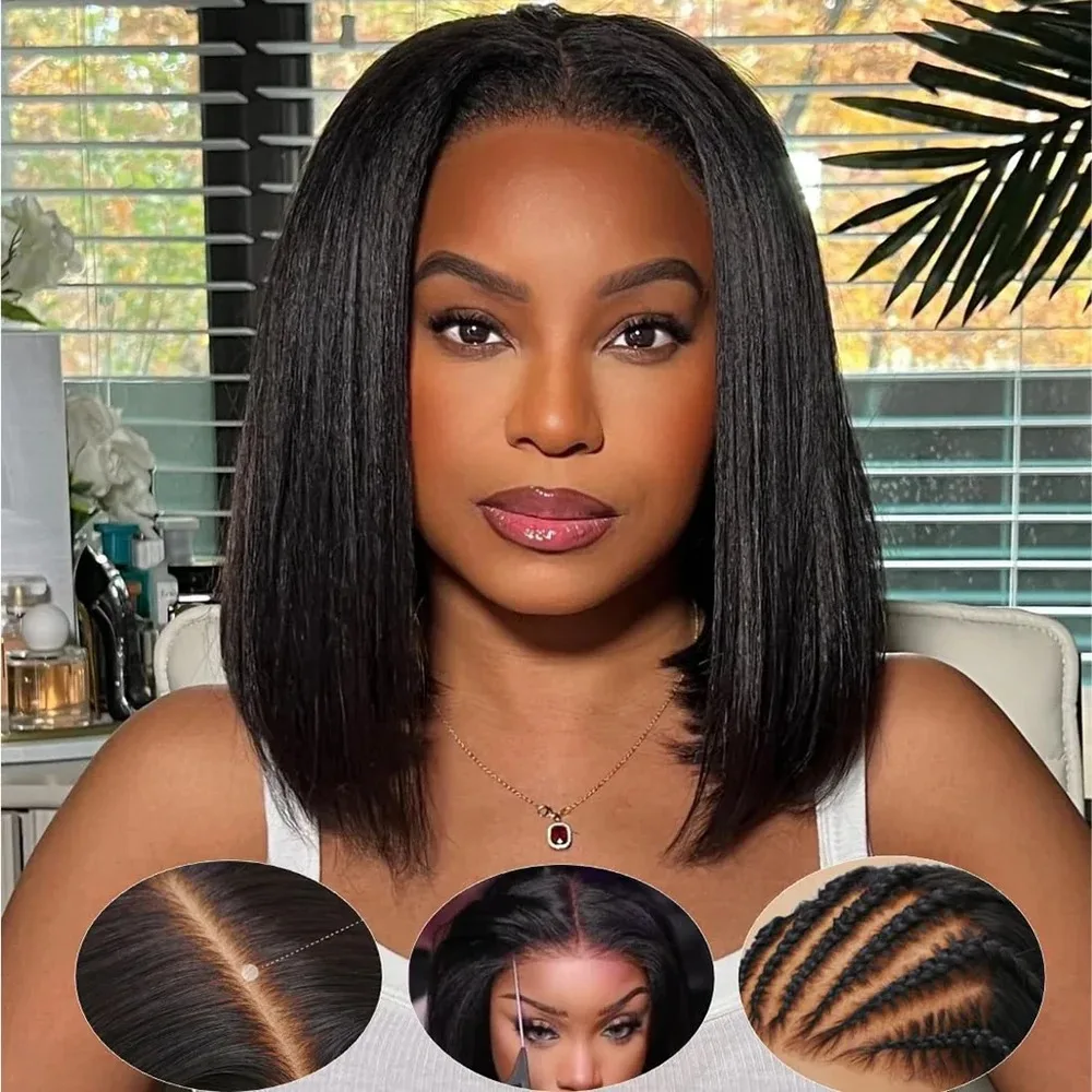 Short Bone Straight Bob 13x6 Hd Lace Front Human Hair Wigs Preplucked 13x4 Lace Frontal Wig 200% 5x5 Lace Glueless Wig For Women