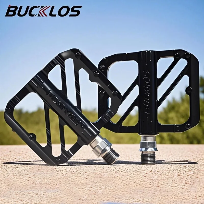 

BUCKLOS Road Bike Pedals Anti-slip 9/16 Widening Bicycle Pedal Aluminum Alloy MTB Flat Pedal Sealed Bearing Bicycle Accessories