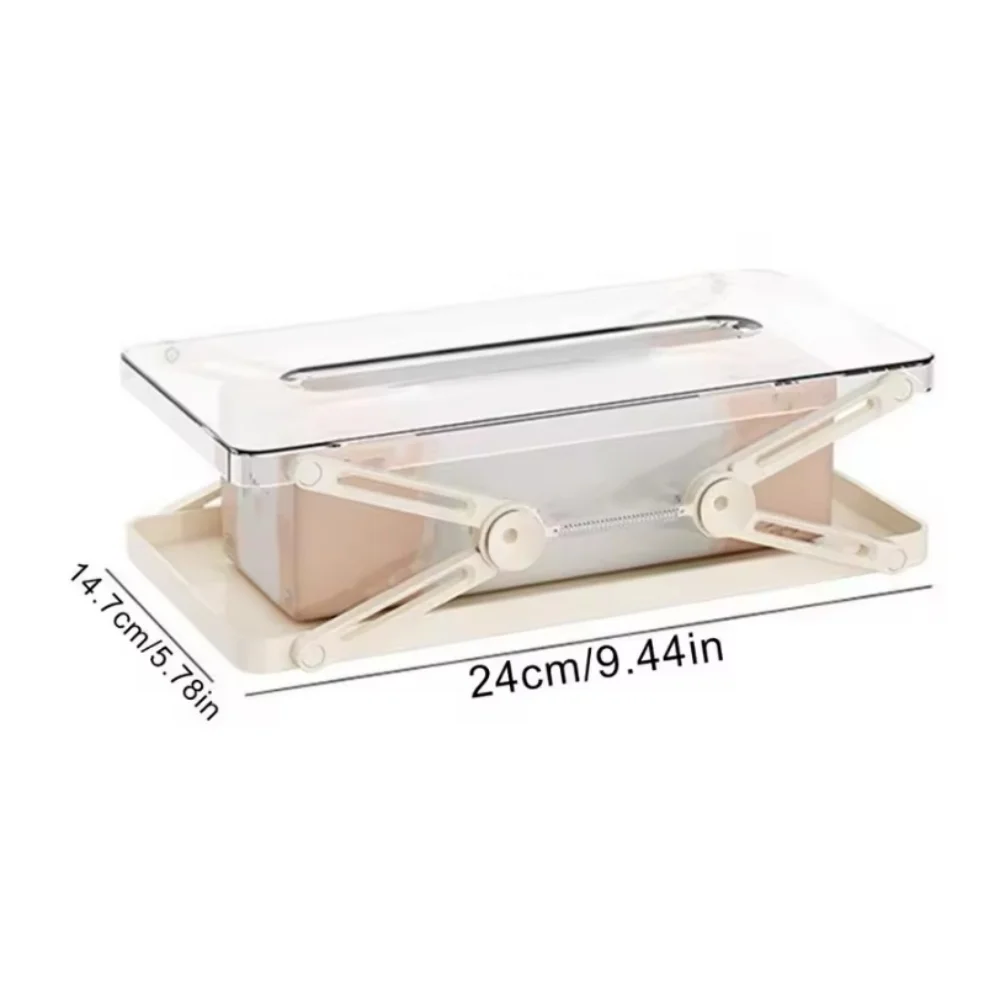 Living Room High-Value Telescopic Tissue Box Desktop Storage Paper Box Drawer Box Liftable Household Tissue Box Storage Box