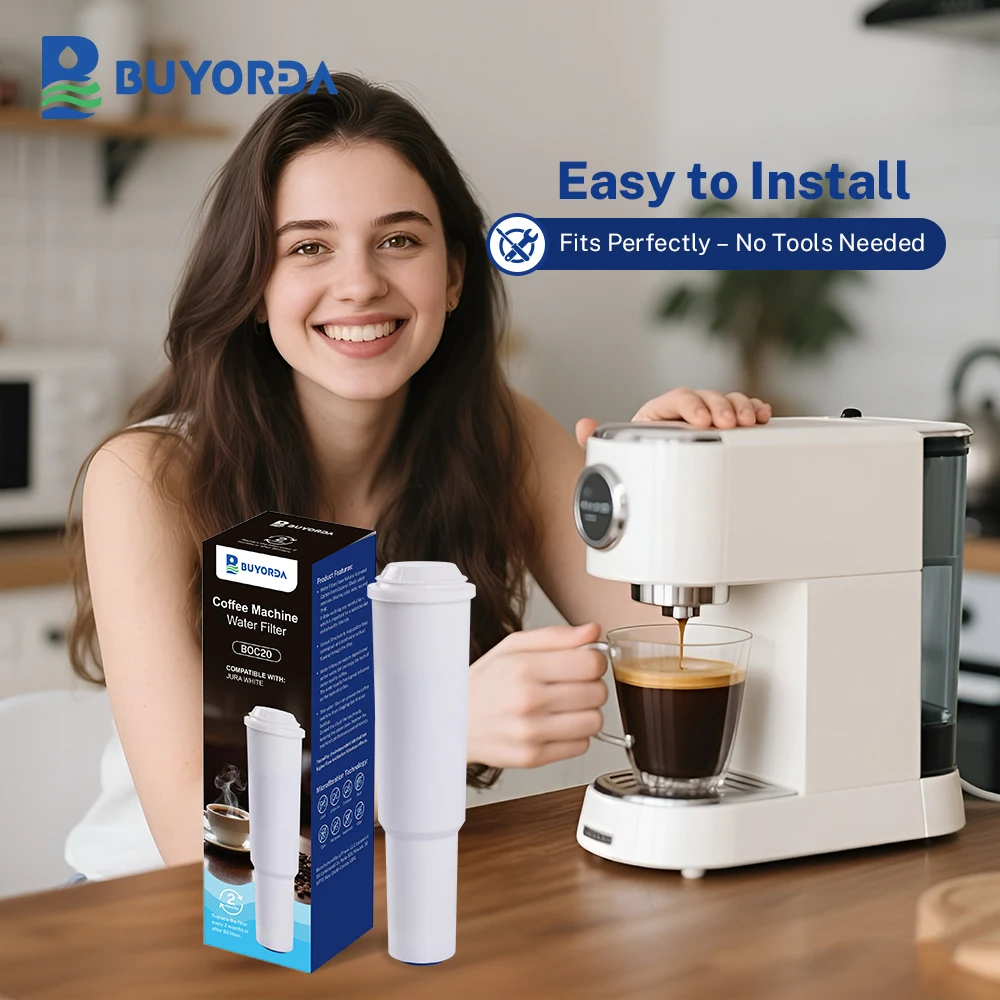 Замена водяного фильтра для кофемашины Buyorda для Jura Clearyl White, совместимого с автоматическими машинами серии Jura E8 ENA