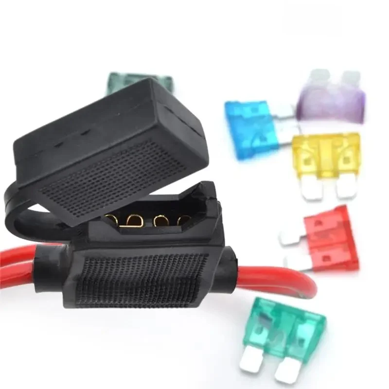 Porte-fusible à lame standard en ligne pour voiture, Splash Verde, boîte de fusibles 5 A, 10 A, 15 A, 20 A, 25 A, 30A