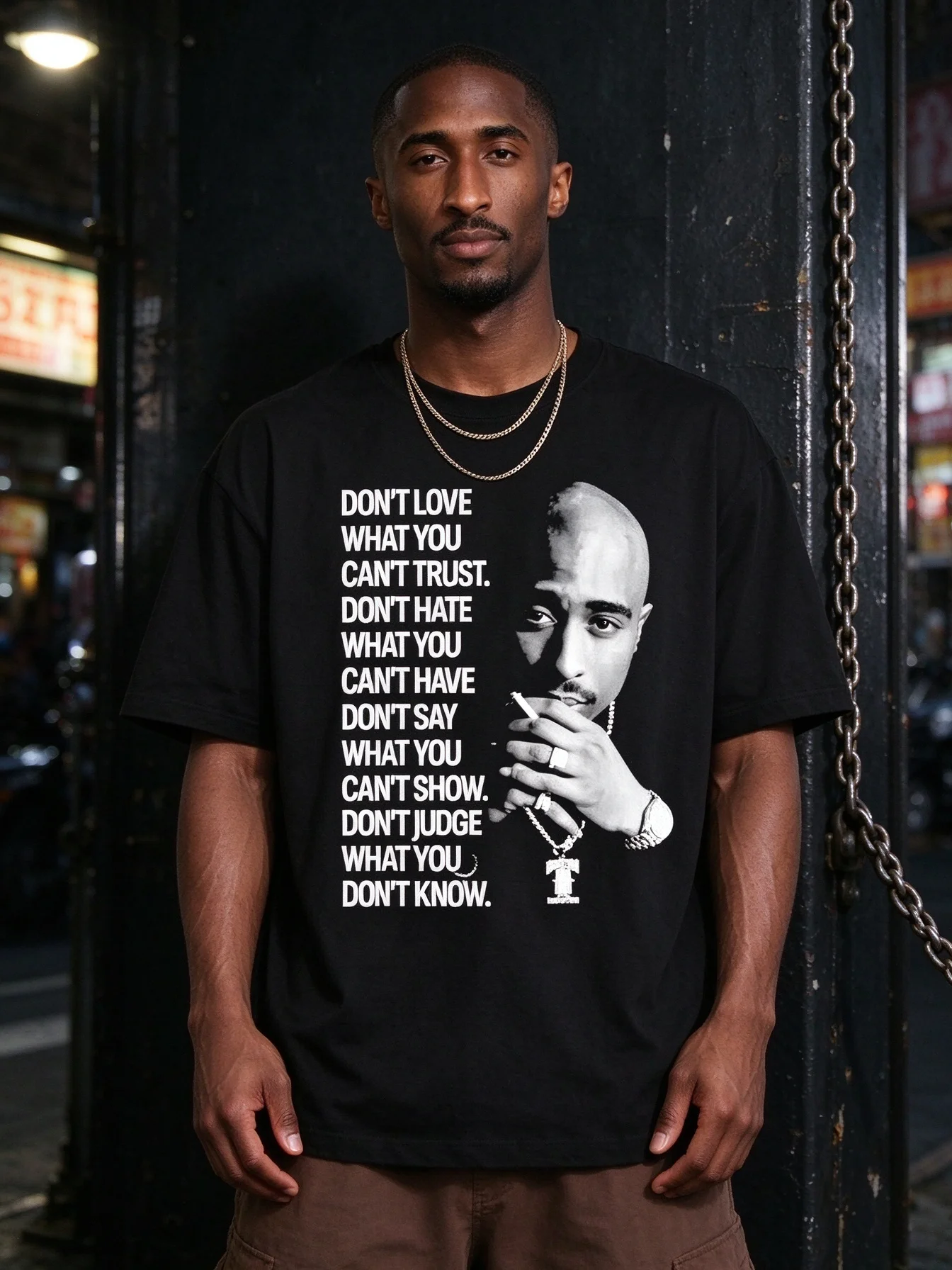 Fitted Crew Neck 100% Cotton Vintage 2Pac Prayer Text Graphic Tee - Unisex 90s Hip Hop Rap Legend Fan Merch, All-Seasons Casual Streetwear Sports Top, Cold Wash, Machine-Washable, 24-Hour Shipping, Gift Option, Unique Print T