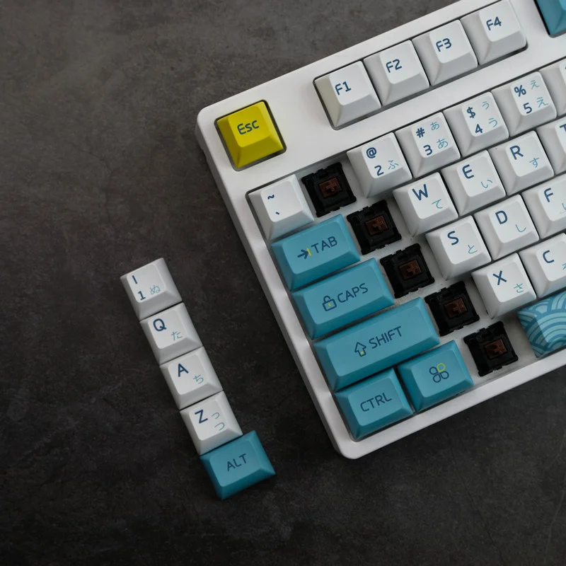 PBT Dye Sublimation Keycap KCA Profile Turtle Key-Caps 140 Keys For GH60/GK61/GK64 Mechanical Keyboard