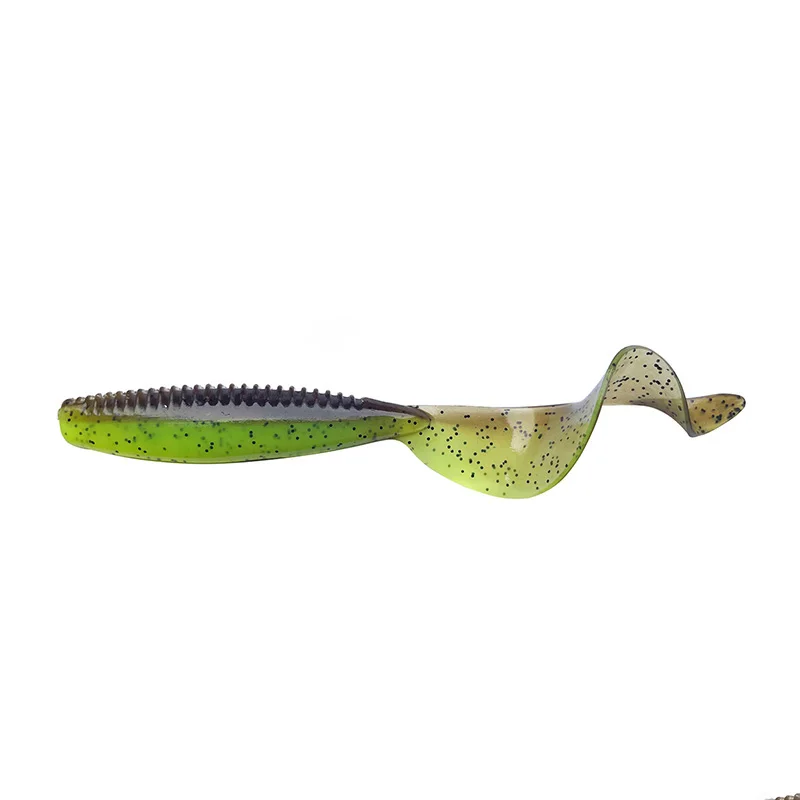 GUIDE POST 2,0/2,5/3,0 Zoll Soft-Tailed Worm Soft Lure Künstlicher Castfish Bait Tackle Angelköder mit 12 beliebten Farben