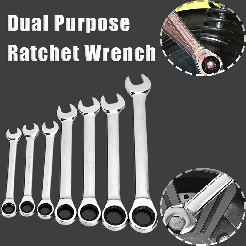 AIRAJ Universal ratchet wrench, twist lock repair hardware, 72-tooth gear ring, versatile, non-slip, durable