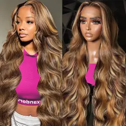 13x6 Lace Frontal Human Hair Wigs For Women Hightlight 4/27 Wig 13x4 HD Blonde Highlight body wave Lace Front Human Hair Wig