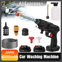 Wireless High Pressure Car Wash Washer Gun Cordless Generator Electric Spray Cleaner Car Washing Machine For Makita 21V Battery