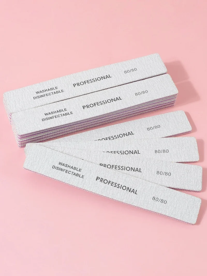 

5/25/50 шт. профессиональные пилочки для ногтей 80 80 EVA утолщенные пилочки для ногтей прямоугольная наждачная бумага аксессуары для ногтей и инструменты