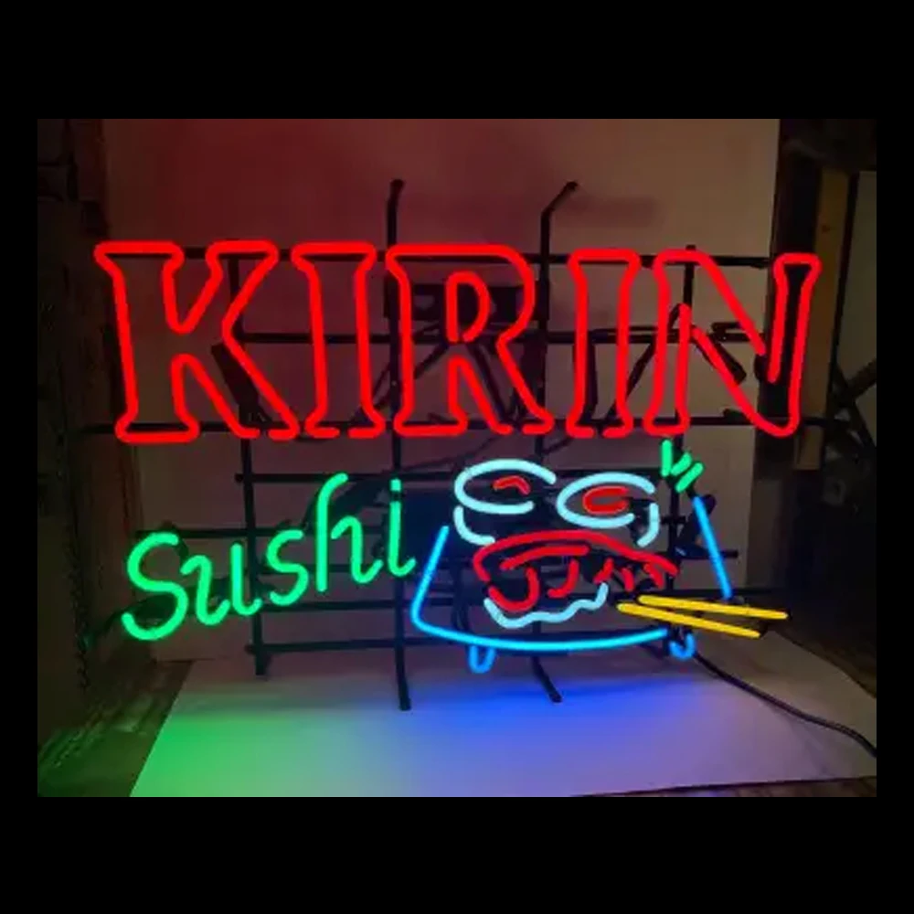 

Kirin Sushi Japanese Food Neon Beer Sign Light Custom Handmade Real Glass Tube Bar Advertise Store Room Decor Display 24" X 20"