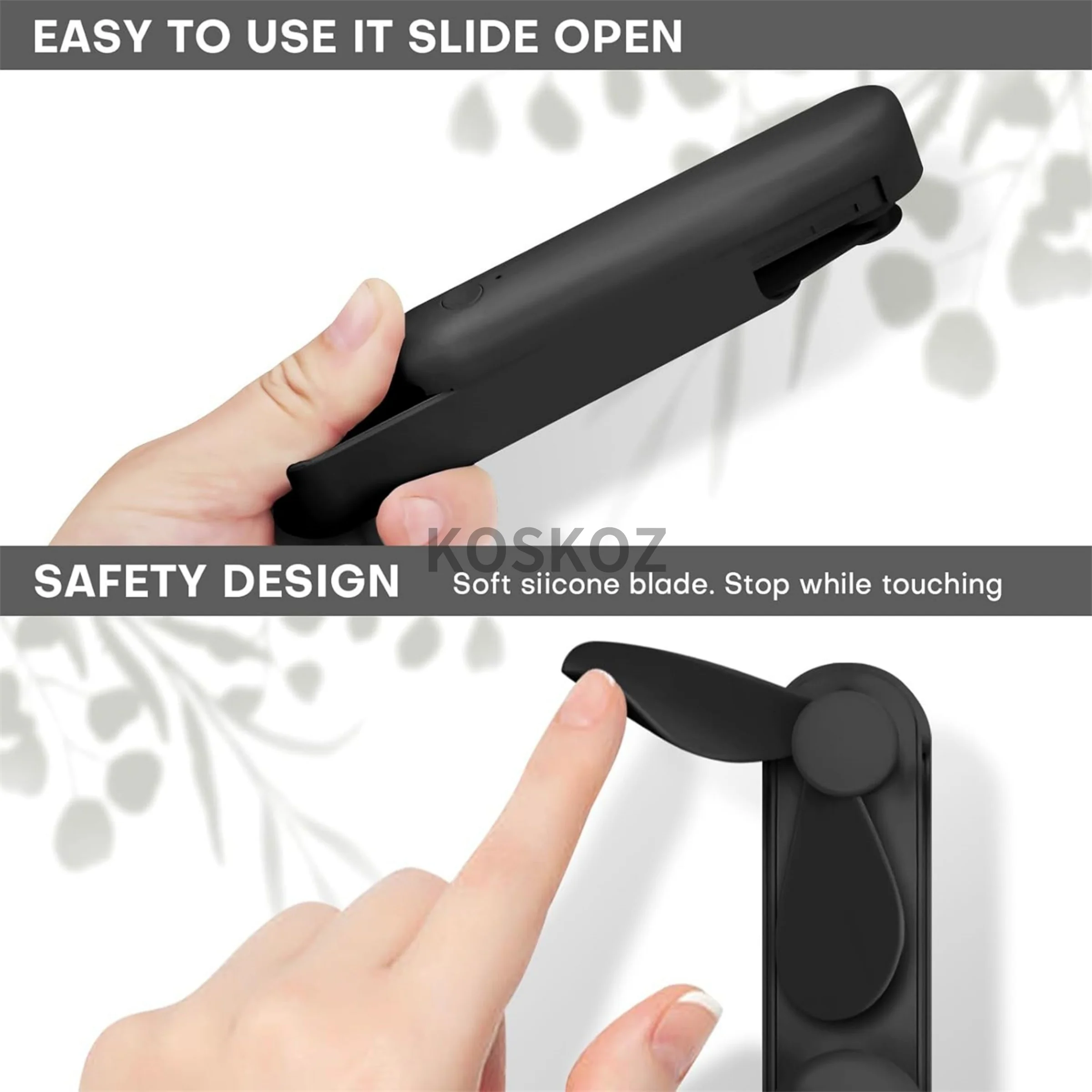 Handheld Mini Fan, Portable Small Pocket Fan, USB Rechargeable Personal Fan with Power Bank, Travel Summer Essentials for Women