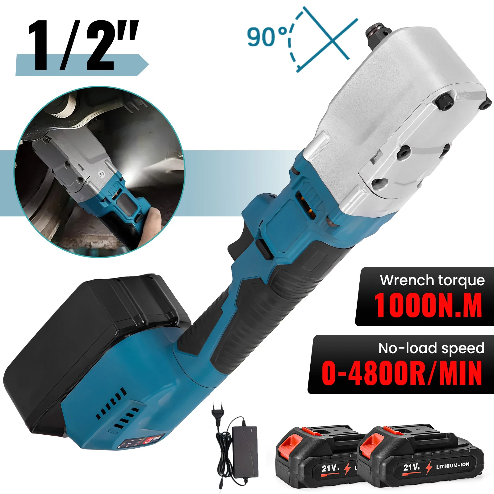 Makita – clé à cliquet électrique sans balais, 1/2 pouces, 1000NM, écrou de vis de retrait 4800 tr/min, outil électrique de réparation automobile pour batterie 18V