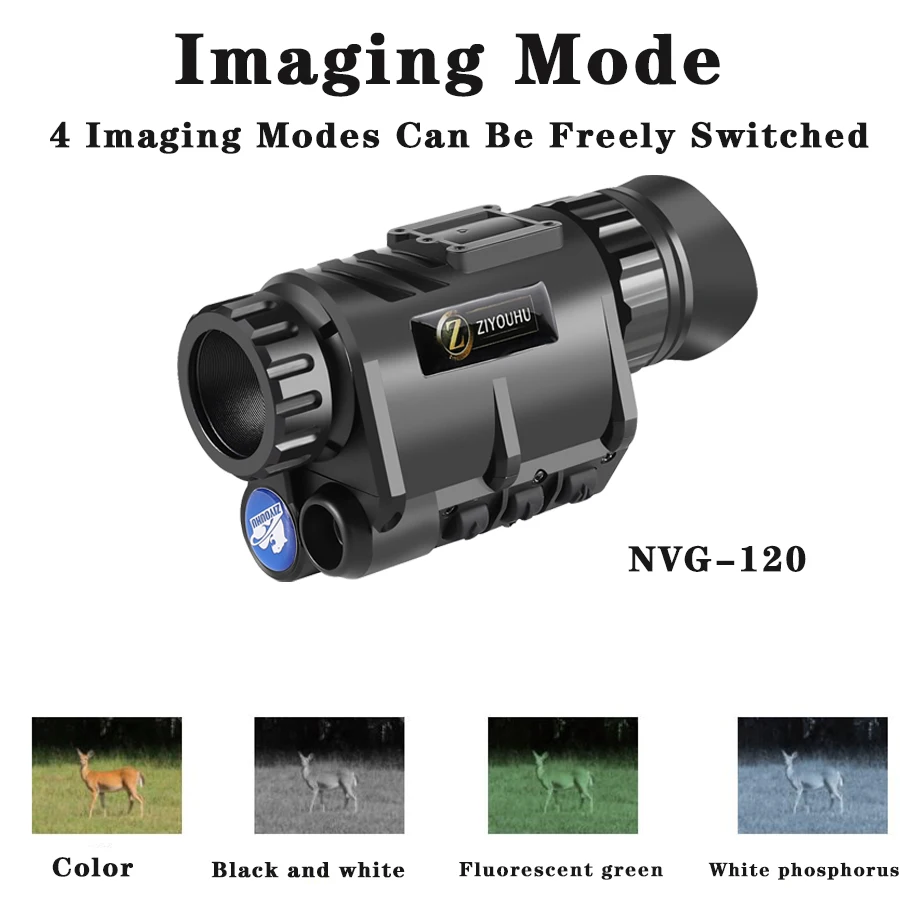 NVG120 Helmet Night Vision Goggle 2560x1440p Color Tactical Head Night Vision Monocular WiFi IP7 Hunting Night Vision Device